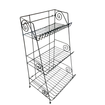 Picture of 3Tier Metal kitchen Spice jar rack for Indoor, kitchen tools Stand spice jar Rack Indoor Shelf Iron materials , size 14*11*25 inch-Black