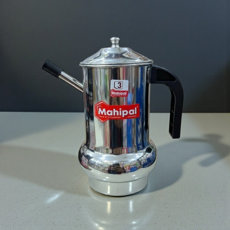 Picture of Mahipal Premium Stainless Steel Oil Dispenser | 1000ml Capacity | Durable & Drip-Free-Silver