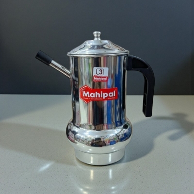 Picture of Mahipal Premium Stainless Steel Oil Dispenser | 1000ml Capacity | Durable & Drip-Free-Silver