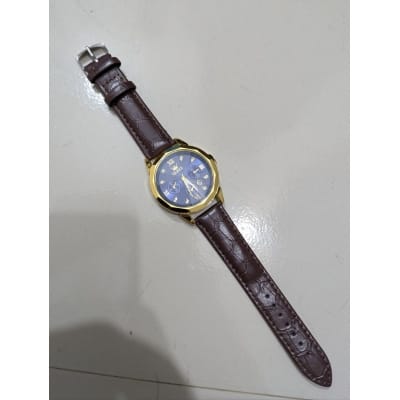 Picture of Luxury Men’s Quartz Watch with Genuine Brown Leather Strap Black Dial Analog Display Water Resistant Business Casual Wristwatch for Gents High Quality Fashion Timepiece Perfect Gift for Men Online Shopping Now.-Multicolor