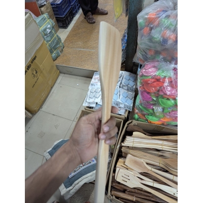 Picture of Natural Beechwood Turner Spatula, Heat-Resistant Non-Stick Safe Wooden Cooking Spoon for Sautéing, Stir-Frying, and Flipping, Durable Eco-Friendly Handcrafted Kitchen Utensil with Ergonomic Handle and Hanging Hole for Easy Storage.-Multicolor