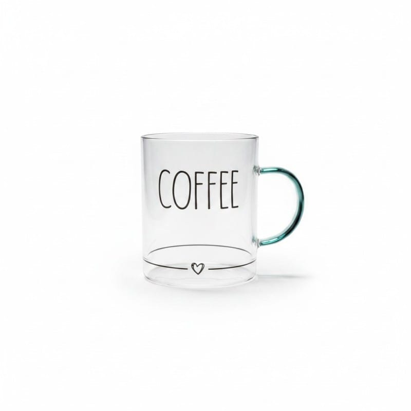 Picture of Premium 6 Pcs Glass Mug Set with Handle for Hot Coffee Tea Milk 220ml Borosilicate High Temperature Resistant Clear Glassware Perfect for Home Office Daily Use and Gift Occasions Worldwide.-Multicolor