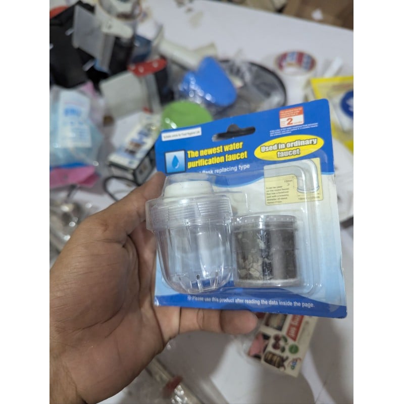 Picture of Best Activated Carbon Faucet Water Filter for Kitchen Sinks to Remove Chlorine and Impurities Efficiently Ensuring Clean Safe Drinking Water for Your Family Health with Easy Installation at Home or Office.-Multicolor