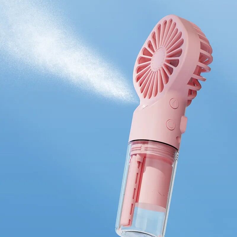 Picture of Portable Handheld Misting Fan with USB Rechargeable Battery and Nano Water Spray Mist Function for Personal Cooling and Skin Hydration Outdoors.-Multicolor
