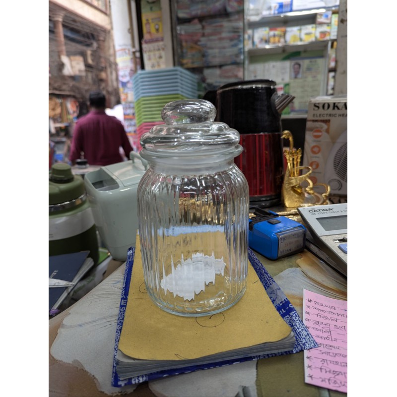 Picture of Durable Clear Glass Cookie/Candy Jar 1 pcs-Multicolor