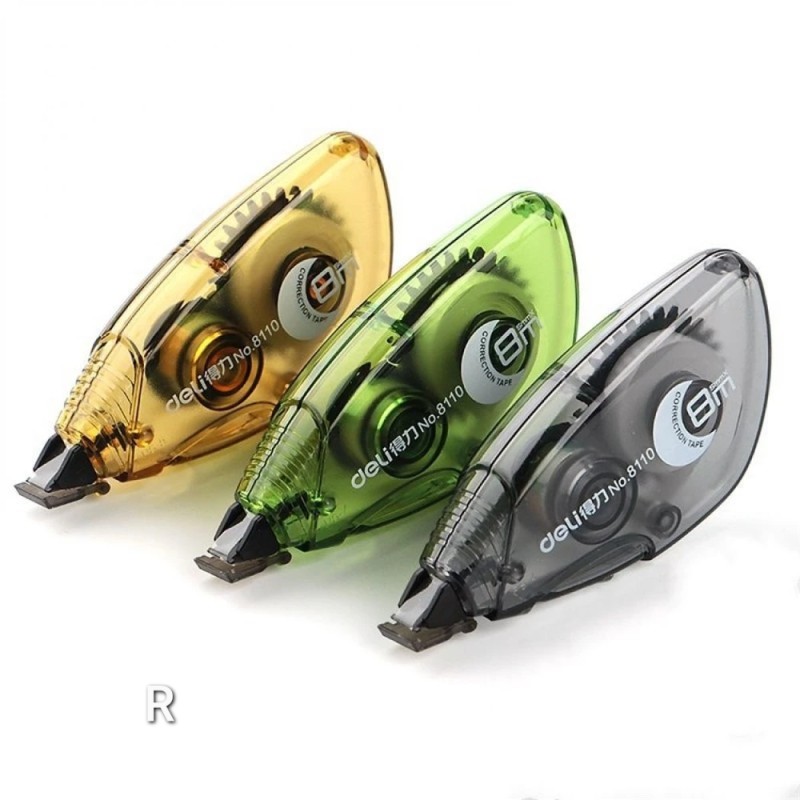 Picture of Deli Correction Tape 8110 High Quality Stationery For School and Office Use White Out Tape Roller Fast Dry Easy To Use For Students Neat Clean Paper Error Correction Available In Bangladesh.-Multicolor