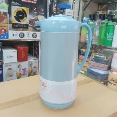 Picture of Elima 1.6L Flask - Double Wall Insulation, Leak-Proof Design, High-Quality Glass Refill, Portable & Stylish, Eco-Friendly Materials, Keeps Drinks Hot or Cold for 12-24 Hours, Durable Plastic Handle-Multicolor