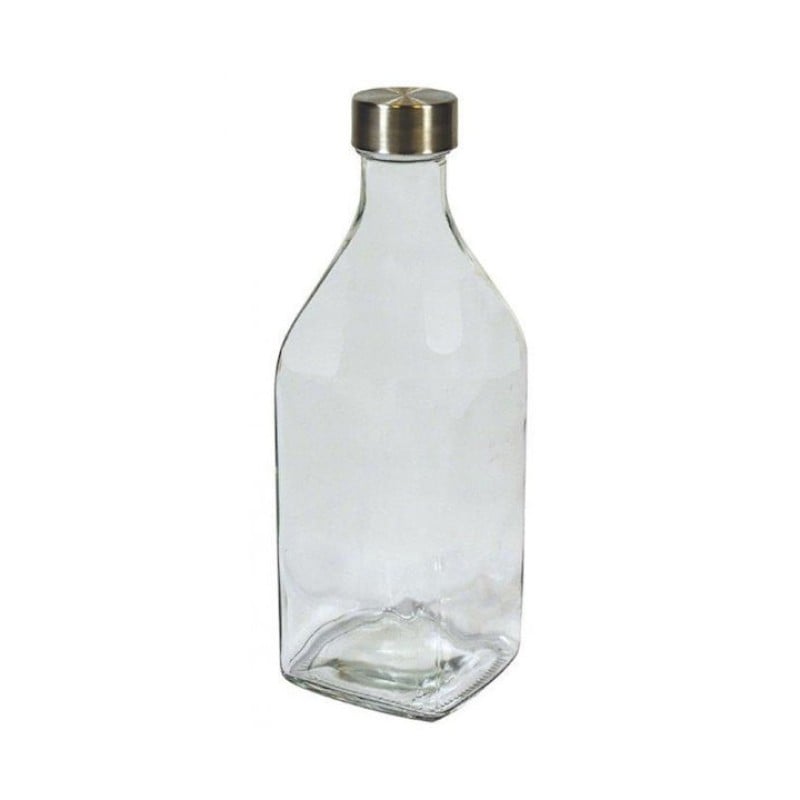 Picture of Organize Your Fridge: 1000ml Square Glass Bottle | Reusable for Water, Milk & Juice Storage.-Multicolor