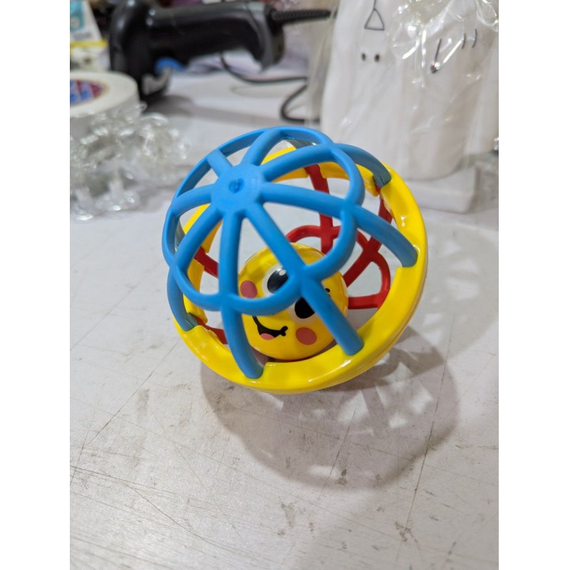 Picture of Premium Baby Plastic Soothing Rattle Toy, Soft Silicone Bendy Ball with Gentle Jingle Sound, BPA-Free Early Education Puzzle Hand Ball for Newborns and Infants 0-3-6 Months, Stimulates Sensory and Motor Skills Development.-Multicolor