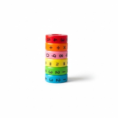 Picture of Kids Magnetic Math Learning Toy Montessori Educational Arithmetic Puzzle Cube for Kindergarten Students to Practice Basic Addition Subtraction Multiplication and Division Skills While Having Fun With Colorful Rotating Number Blocks Design.-Multicolor