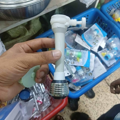 Picture of Long Faucet Water Spray Nozzle – Chlorine & Heavy Metal Filter – 1 Pc – Ideal for Bathroom Sink – Clean Water for Home & Kitchen Use-White
