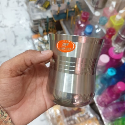 Picture of 1 pcs stainless steel drinking cap mon magnetic mug 400 ml capacity silver color mirror polish-Silver