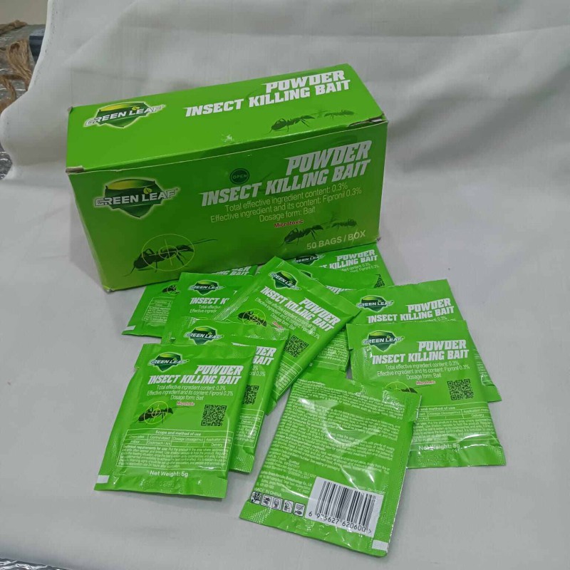 Picture of Greenleaf Insect Killer Powder – Powerful Cockroach and Ant Killing Bait – Fast-Acting Pest Control Solution – Safe and Odorless Formula for Home Use-Green