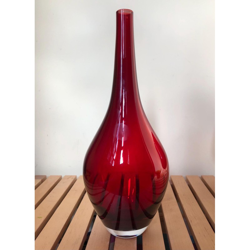 Picture of Vintage IKEA Salong Ruby Red Glass Vase-Red