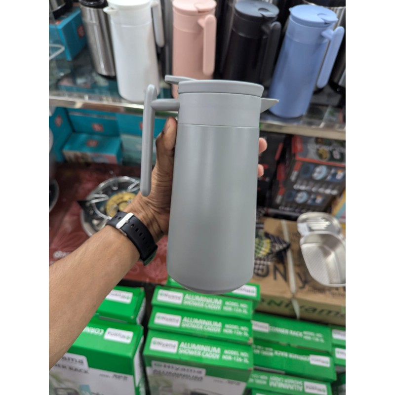 Picture of High Quality 860ML Double Layer Vacuum Camping Thermos Featuring 304 Stainless Steel Inner Material and Durable Plastic Body in Multiple Colors Perfect for Picnic Tea Coffee and Long Lasting Heat Retention.-Multicolor