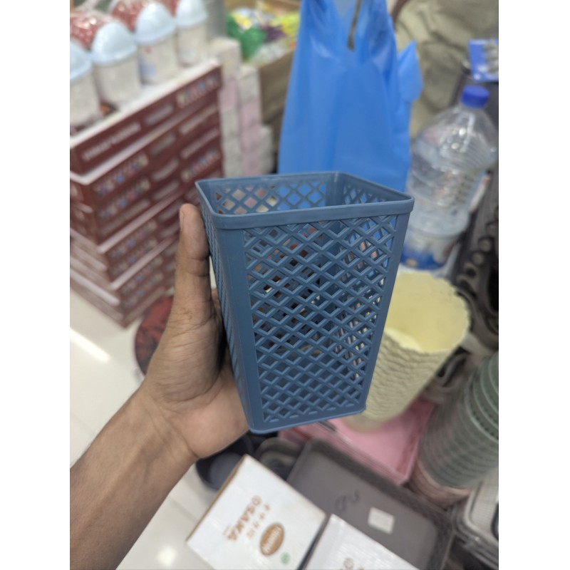 Picture of small plastic storage basket or desktop organizer-Multicolor