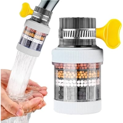 Picture of 6 Layer Water Filter Faucet Water Purifier Nozzle Coconut Charcoal Medical Stone Kitchen Accessories Home Water Filter - 1pcs-Multicolor