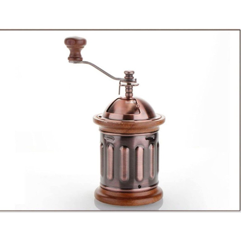 Picture of Hand-Cranked Grinder Household Metal Copper Pot Coffee Bean Grinder Retro Small Manual Grinder Grinder (Color : Copper)-Coffee