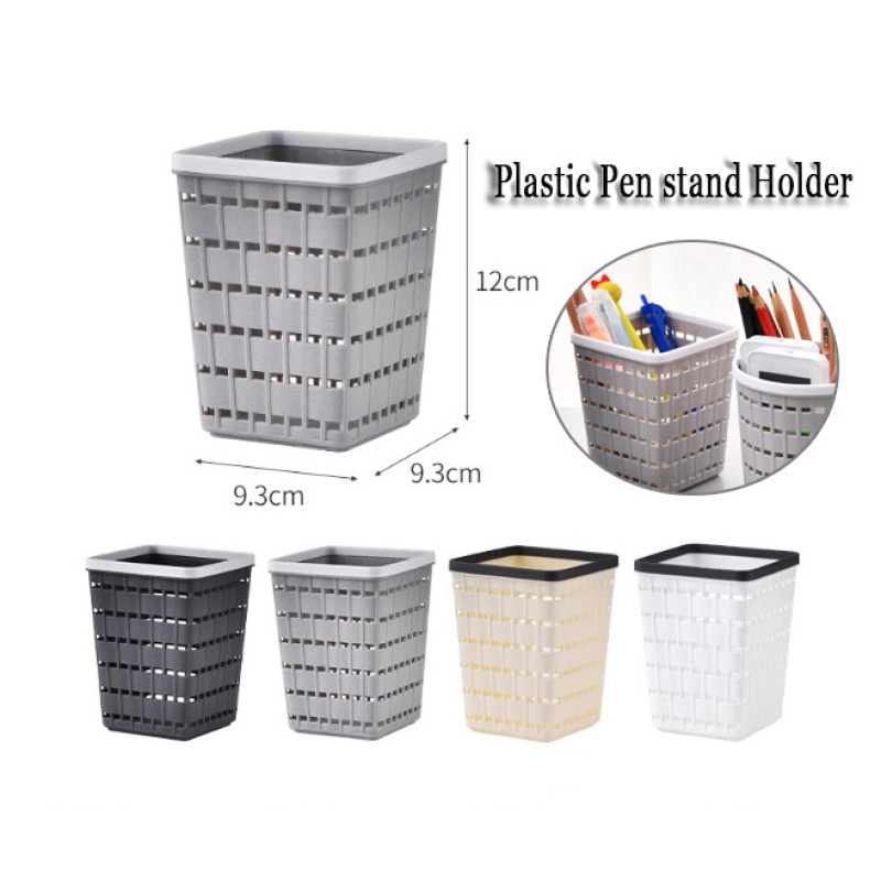 Picture of Multifunctional Square Plastic Pen Holder & Desk Organizer-Multicolor
