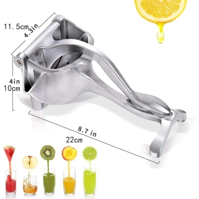 Picture of Portable Heavy Duty Cast Iron Juicer Easy to Clean Hand Pressure Lemon Squeezer Aluminum Alloy Manual Juicer Kitchen Tools-Light Grey