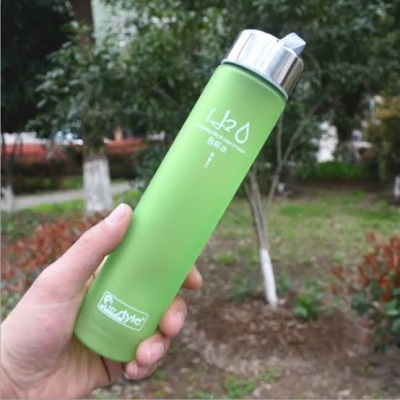 Picture of 280ml Portable Water Bottle, Simple Fashion H2O Unbreakable Tritan BPA Free Bottles for Outdoor Sports Cycling Camping Cup Drinkware 1 lcs multiple color-Multicolor