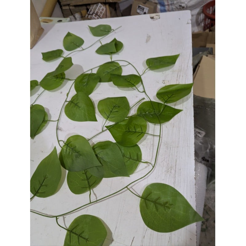 Picture of Premium Artificial Ficus Money Plant Creepers for Home Decoration, Realistic Silk Greenery Ivy Leaf Garland Strings, 7 Feet Hanging Vines for Wedding Party Decor, Indoor Outdoor Aesthetic Wall Hanging Green Leaves.-Multicolor