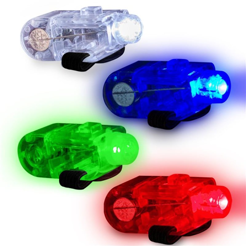 Picture of 4Pcs LED Party Finger Lights, Finger Ring Toys for Boys Girls Men Women Party Favor Halloween Raves Concert Shows Party Supplies Decorations LED Finger Flashlight Light Up-Multicolor