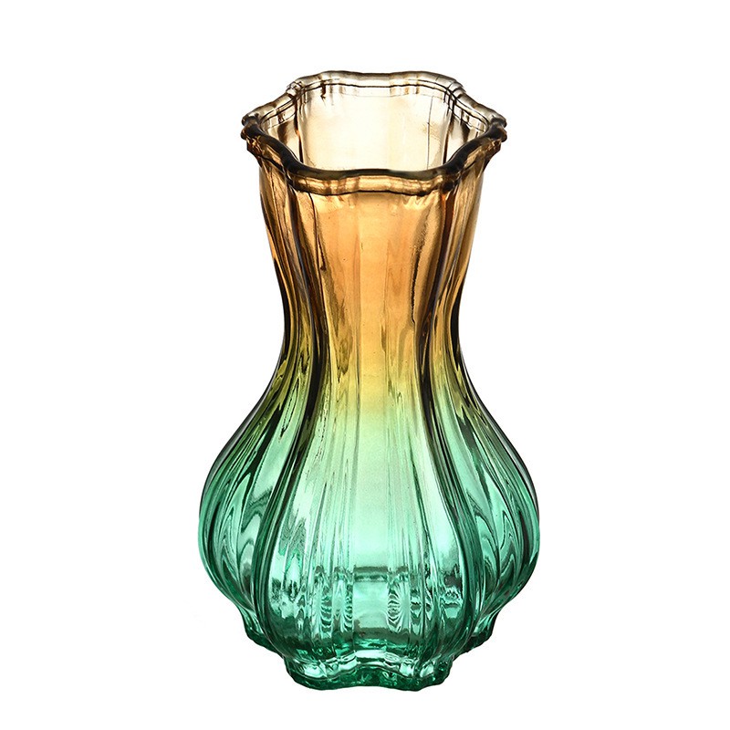 Picture of Flower Vase Simple Ins Style Small Diamond Shape Vase Glass Vase Living Room Table Aquatic Flower Arrangement Decoration Home Decor-Multicolor