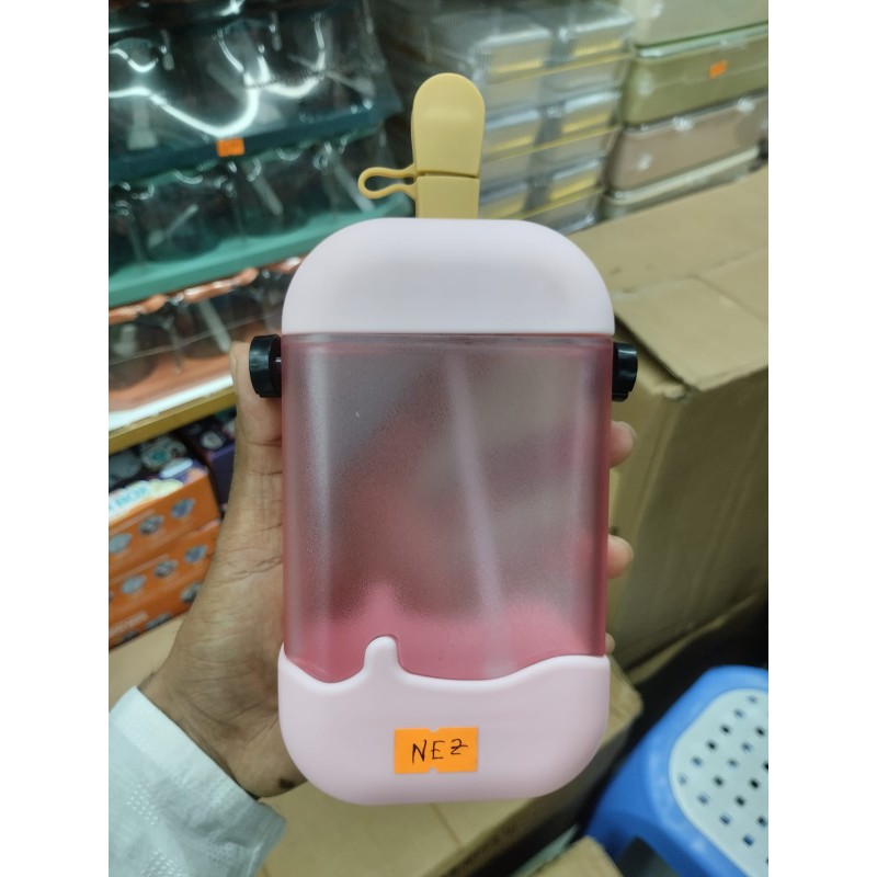 Picture of Kawaii Water Bottle 450ml Retro Camera Design with Straw Cute BPA-Free Plastic Drinking Cup for Adults Kids Travel Gift with 2D 3D Stickers Unique Water Bottles for Everyday Hydration-Multicolor