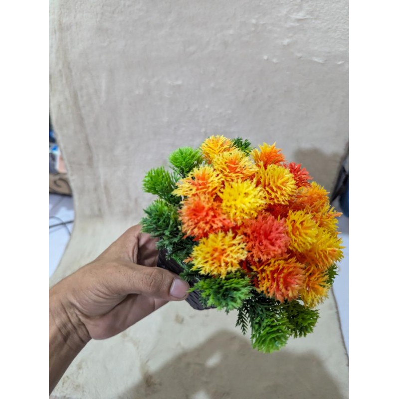 Picture of Handybee Modern Faux Plant Pot Artificial Bonsai Potted Flower for Home Office Living Room Table Indoor Decoration.-Multicolor