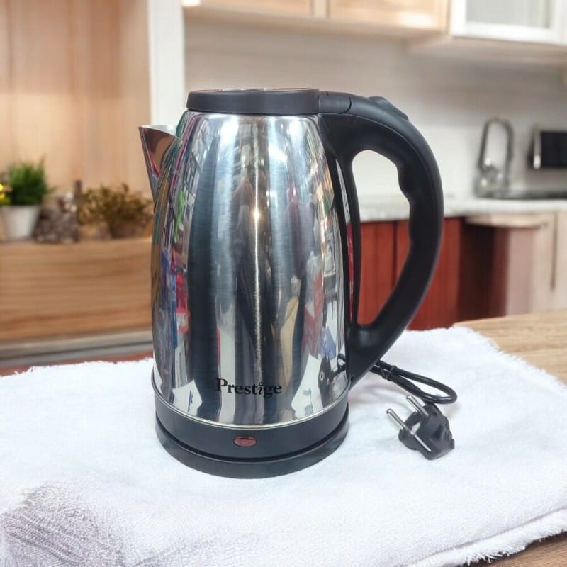 Picture of Prestige Electric Kettle 2.5L, 1500W Silver & Black, Stainless Steel & Plastic Body, Auto Shut-Off, Boil-Dry Protection, 220V 50Hz, Durable and Stylish Hot Water Boiler for Safe, Fast Boiling.-Multicolor