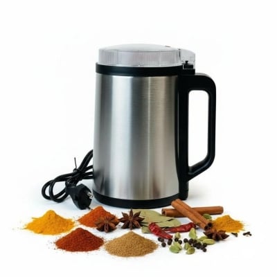 Picture of Silver Crest RAK-001 Electric Grinder | Powerful 1850W Stainless Steel Body Spice, Coffee Bean, Nut & Grain Grinder Machine | Germany Technology Home & Commercial Use Multipurpose Mill Blender-Silver