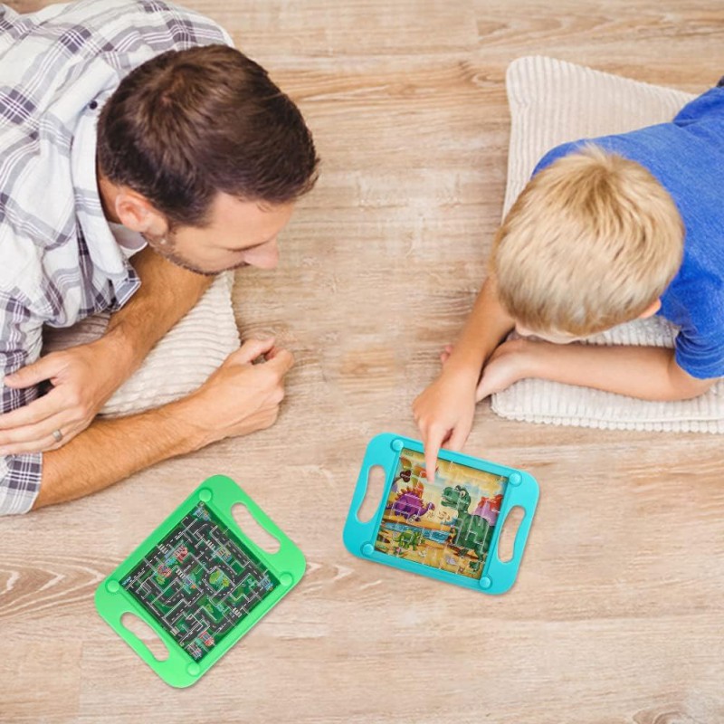 Picture of Puzzle Maze Ball Toys Challenging Puzzle Maze Skill Game Maze Puzzle Toy Interactive maze Balance Labyrinth Ball Toys Leisure Puzzle Game Portable Decompression Educational Toy Game for Kids-Multicolor