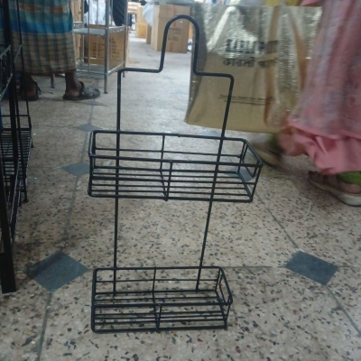 Picture of Shower Caddy Hanging Adjustable Shower Caddy, Rustproof Extended Length Shower 10*4*21 inch-Black