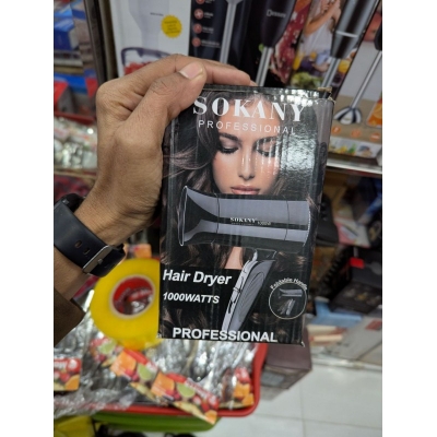 Picture of SOKANY Professional 1000W Foldable Hair Dryer-Multicolor