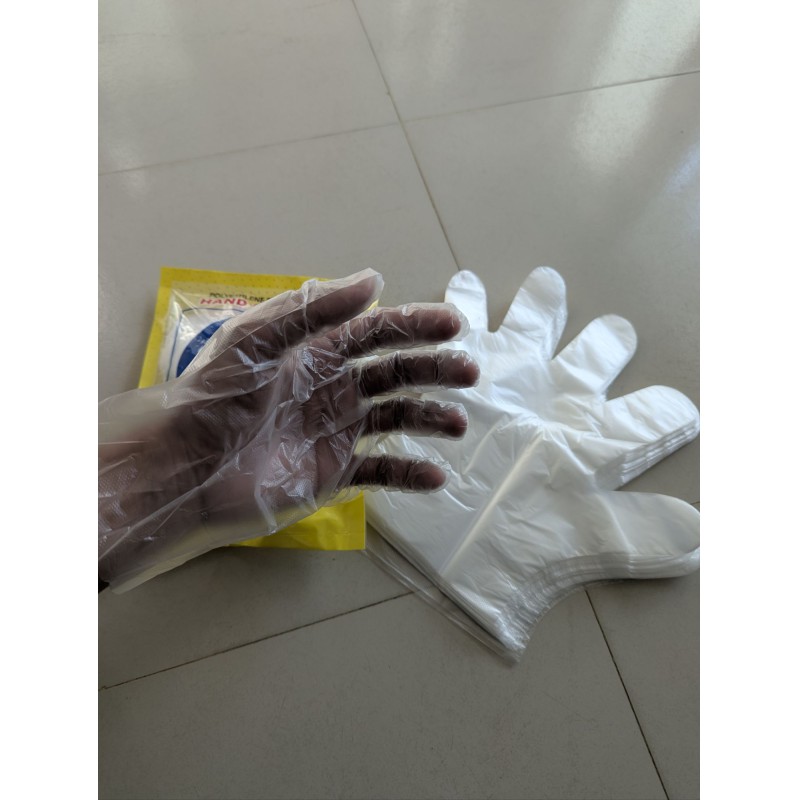 Picture of Provitty Disposable Food-Grade Polyethylene (PE) Gloves - 100 Pieces-White