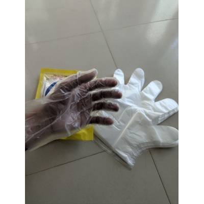 Picture of Provitty Disposable Food-Grade Polyethylene (PE) Gloves - 100 Pieces-White