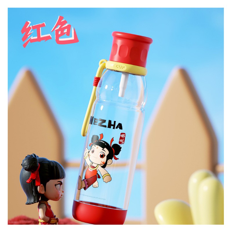 Picture of 600ML New Children’s Cute Creative Plastic Cup with Portable Straw, Ideal for Students, Summer School, Outdoor Drinking, Food-Grade Material, Lightweight, Easy-to-Carry, Perfect for Kids, Travel, Picnic, and Daily Use-blue