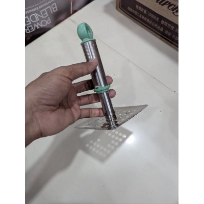 Picture of Premium Stainless Steel Potato Masher with Ergonomic Handle, Durable Hand Press Vegetable Crusher and Fruit Smasher, Perfect Kitchen Tool for Smooth Mashed Potatoes, Pav Bhaji, Baby Food, and Professional Culinary Results Always.-Multicolor
