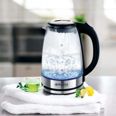 Picture of Glass Electric Kettle 1.8L, 1500W LED Water Boiler, BPA-Free Cordless Teapot with Stainless Steel Base, Auto Shut-Off & Boil-Dry Protection, Multiple Colors, 220V 50Hz Fast Boiling Design.-Multicolor