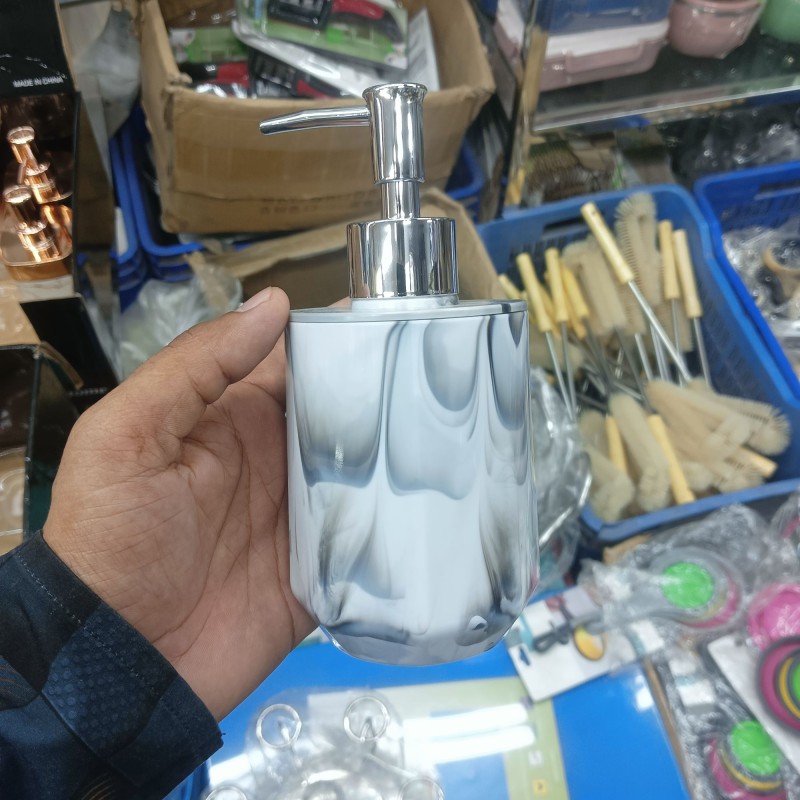 Picture of fiber plastics soap dispenser   Marble Texture soap Bottle for Bathroom Kitchen Home Hotel Accessories Dish white-White