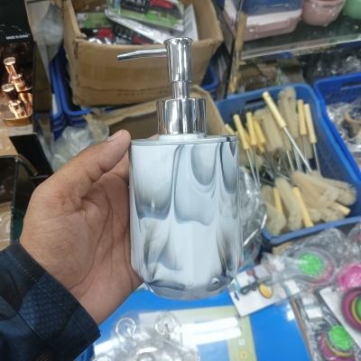 Picture of fiber plastics soap dispenser   Marble Texture soap Bottle for Bathroom Kitchen Home Hotel Accessories Dish white-White