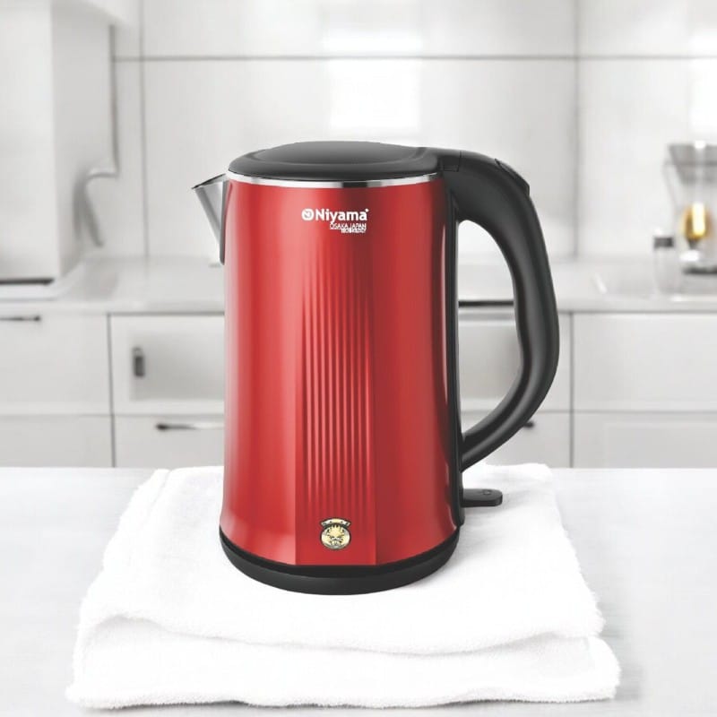 Picture of "Premium Safety Electric Kettle 1.8L 1800W with 304 Stainless Steel, Auto Power Off, Anti-Dry Protection, Double Body Design, Multiple Colors, 220V 50Hz – Fast Boiling, Safe and Durable"-Multicolor