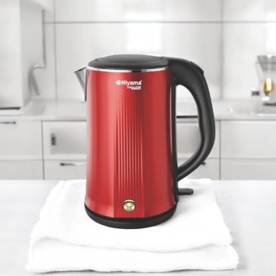 Picture of "Premium Safety Electric Kettle 1.8L 1800W with 304 Stainless Steel, Auto Power Off, Anti-Dry Protection, Double Body Design, Multiple Colors, 220V 50Hz – Fast Boiling, Safe and Durable"-Multicolor
