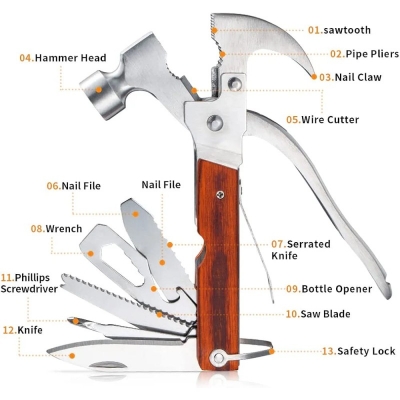 Picture of 16-in-1 Multifunctional Hammer Multi-Tool-Multicolor