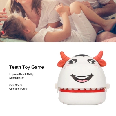 Picture of Teeth Toys Game for Kids – Interactive Cow-Shaped Dentist Toy for Parties, Family Fun, and Stress Relief. Improve Reaction Time, Play Anywhere, and Strengthen Bonds!-white