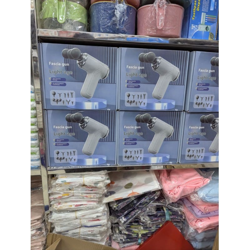 Picture of Fascia LM-130 Light Age 3-Head Deep Tissue Massage Gun with 9 Interchangeable Heads, 6-Speed Intelligent Adjustment, Rechargeable Portable Handheld Body Massager for Neck, Back, Shoulder, Muscle Pain Relief and Fast Recovery.-Multicolor