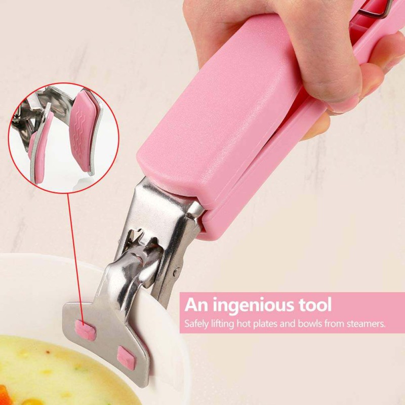 Picture of nti Hot Bowl Clips, Hot Plate Gripper, 2pcs Spring Handle Design Safe for Hot Bowl Hot Plate Steamer Basket Hot Inner Pot-Multicolor