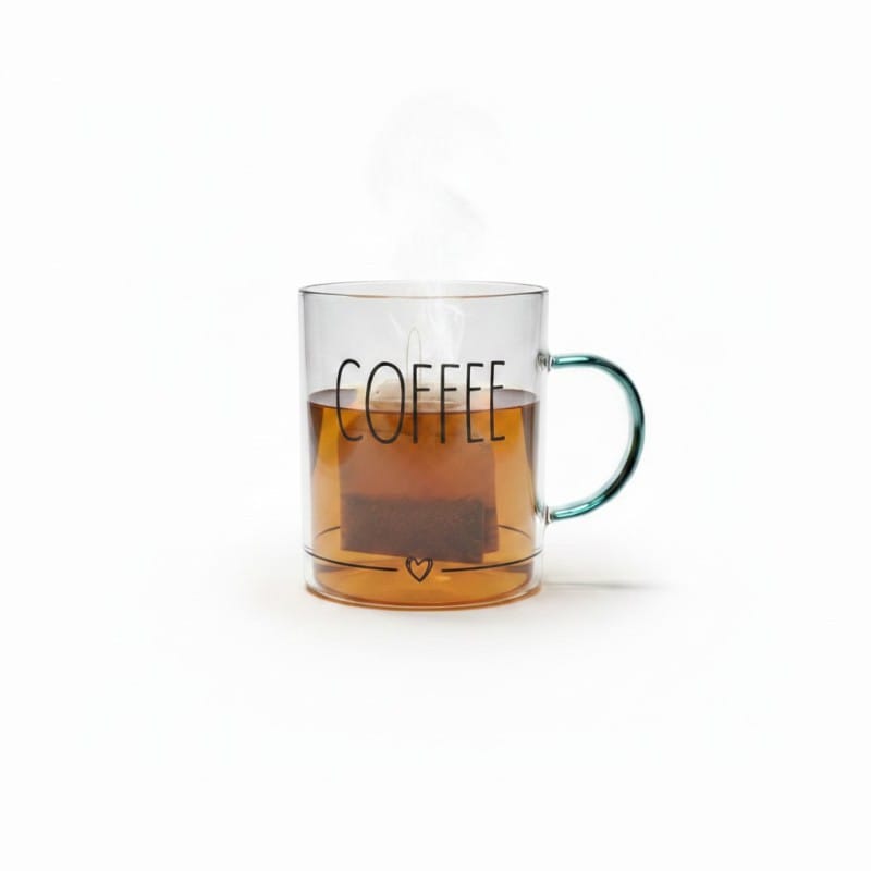 Picture of Premium 6 Pcs Glass Mug Set with Handle for Hot Coffee Tea Milk 220ml Borosilicate High Temperature Resistant Clear Glassware Perfect for Home Office Daily Use and Gift Occasions Worldwide.-Multicolor