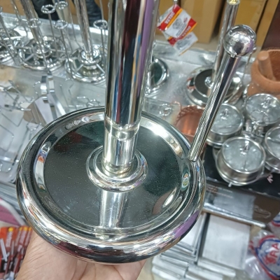 Picture of 1pc Stainless Steel Kitchen Tissue Holder-Silver-Silver